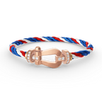 FORCE Großes Hufeisen-Halb-Diamant-Armband - Roségold
