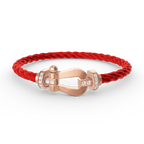 FORCE Großes Hufeisen-Halb-Diamant-Armband - Roségold