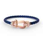 FORCE Großes Hufeisen-Halb-Diamant-Armband - Roségold