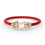 FORCE Large Horseshoe Full Diamond Bracelet - Gold