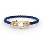 FORCE Large Horseshoe Full Diamond Bracelet - Gold