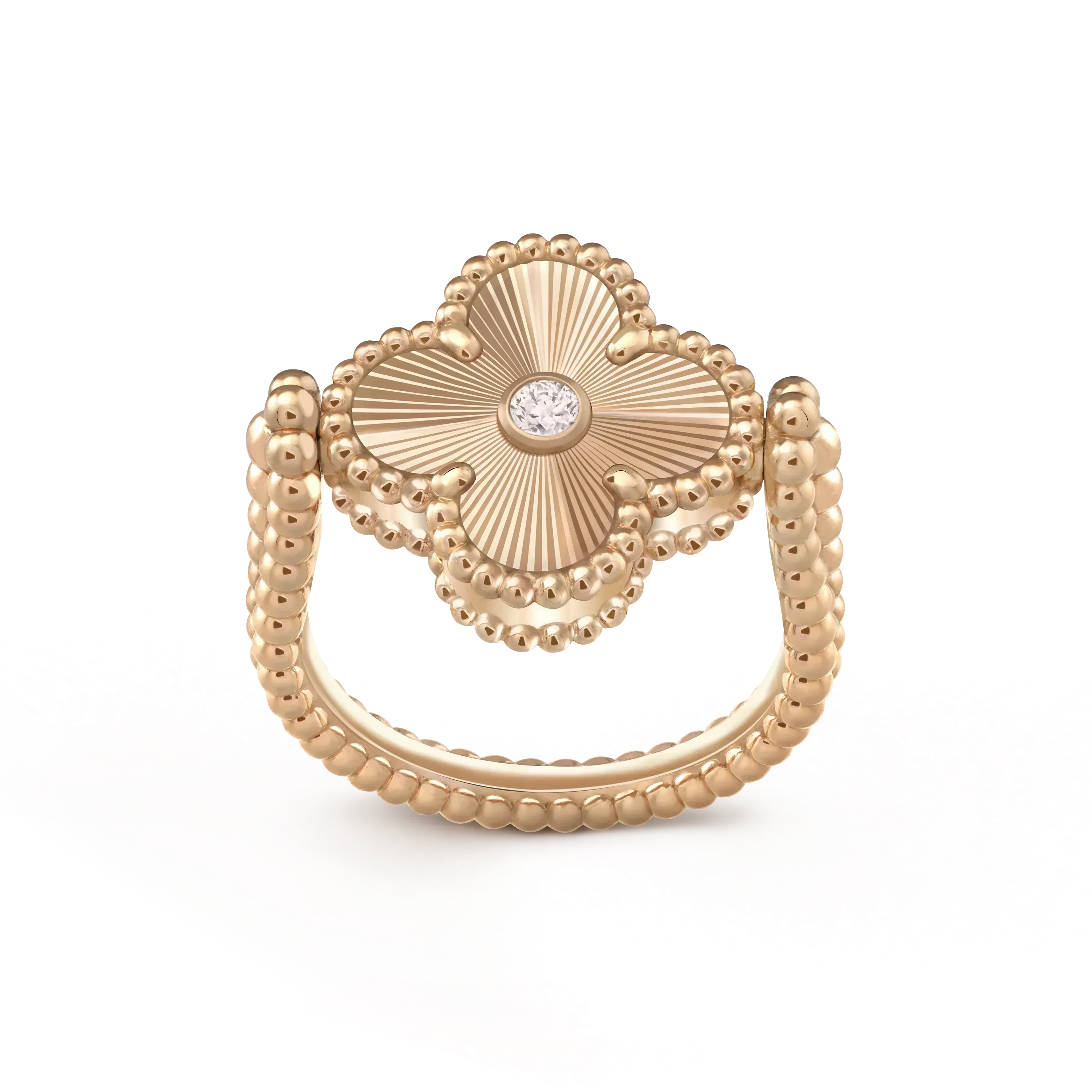 Lucky Clover Gold Reversible Ring