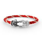 FORCE Large Horseshoe Black & White Diamond Bracelet - White Gold