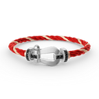FORCE Large Horseshoe Black Diamond Bracelet - White Gold