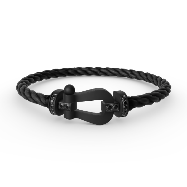 FORCE Large Series Black Samurai Bracelet - Protective Energy Shield & Success Talisman