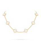Klassisches Glücksklee-Halskette mit 10 Motiven aus der Goldkollektion
