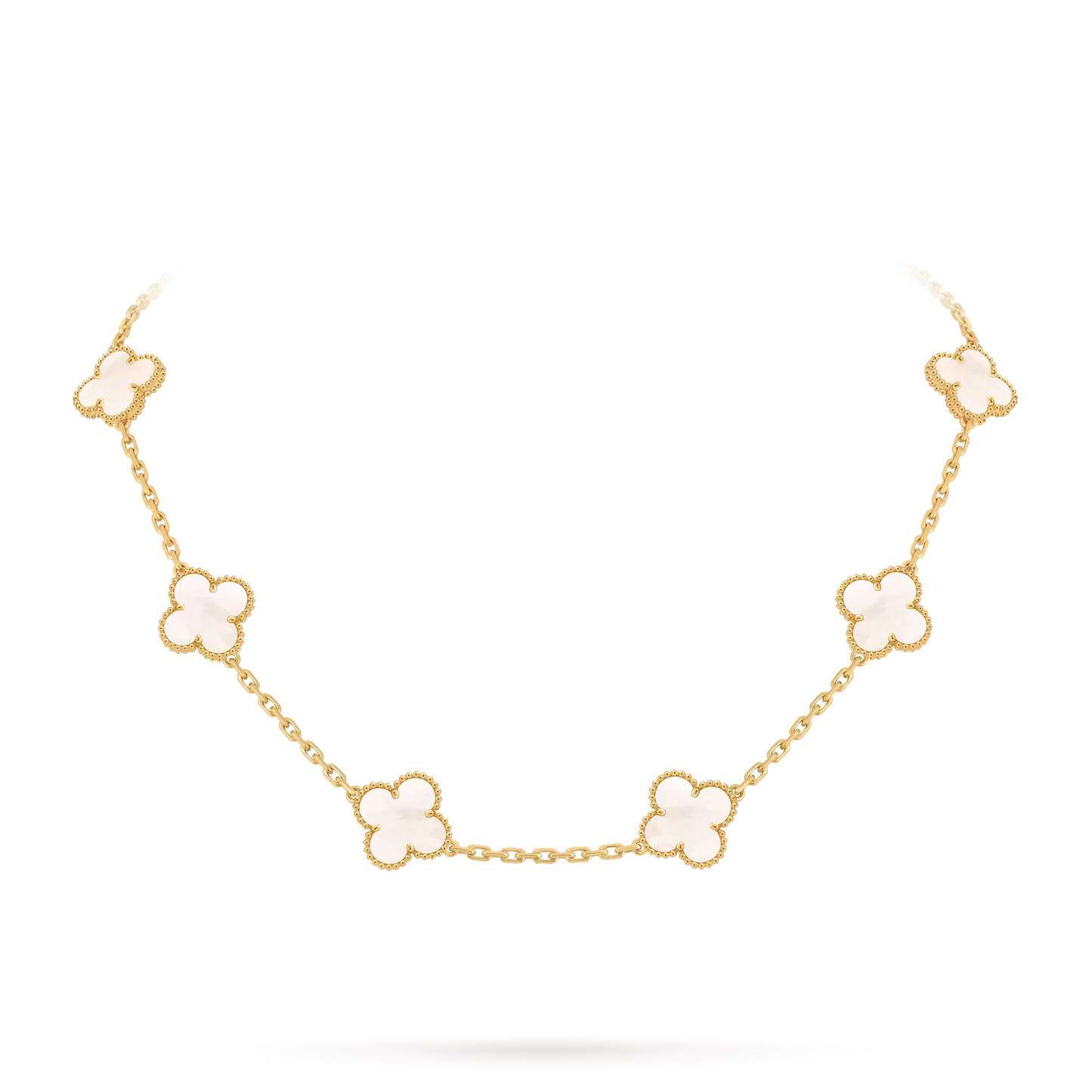 Klassisches Glücksklee-Halskette mit 10 Motiven aus der Goldkollektion
