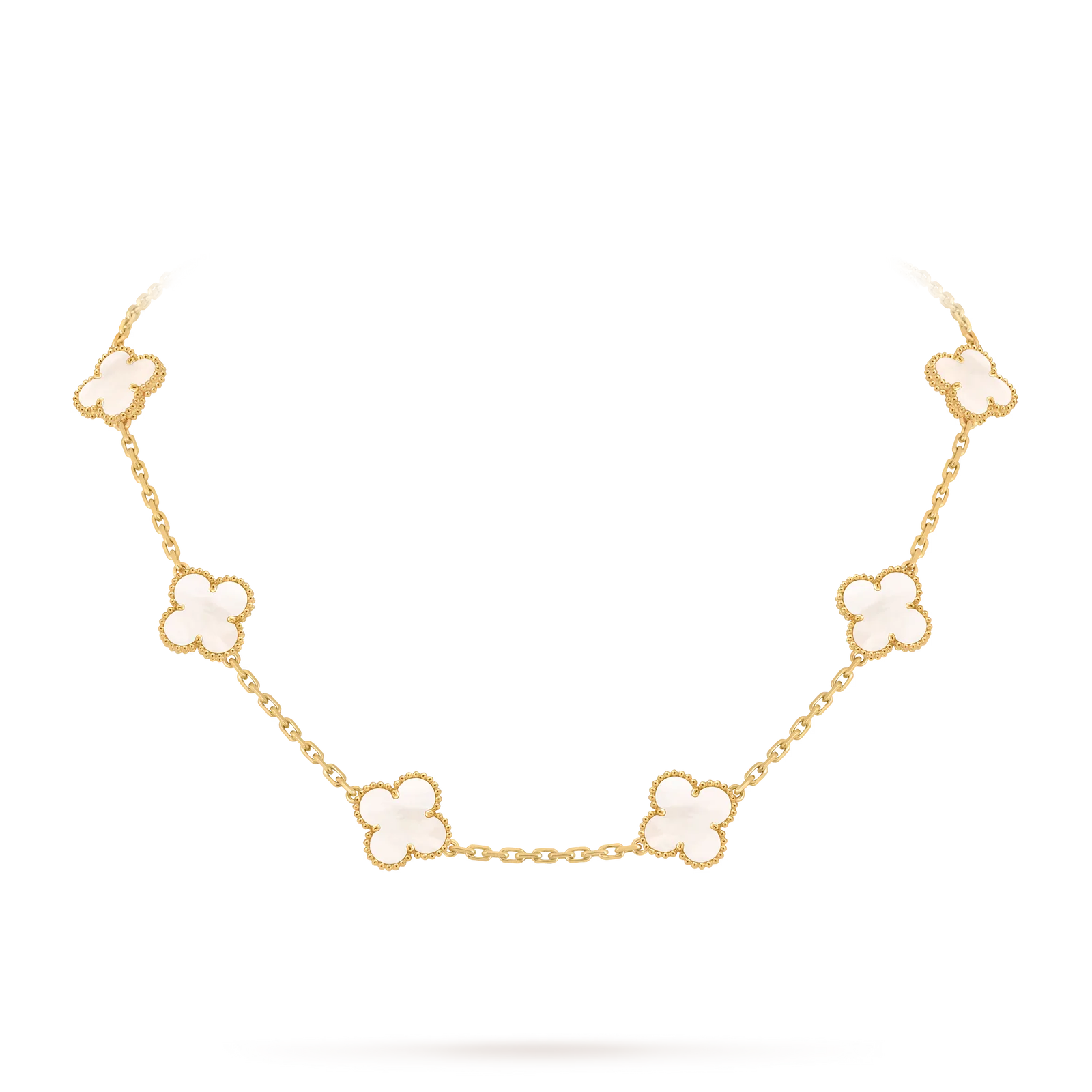 Klassisches Glücksklee-Halskette mit 10 Motiven aus der Goldkollektion