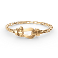 FORCE Large Horseshoe Clasp Metal Bracelet - Prosperity & Stability Anchor