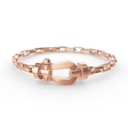 FORCE Large Horseshoe Clasp Metal Bracelet - Prosperity & Stability Anchor