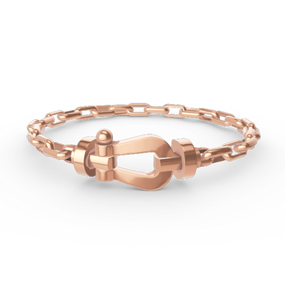 FORCE Large Horseshoe Clasp Metal Bracelet