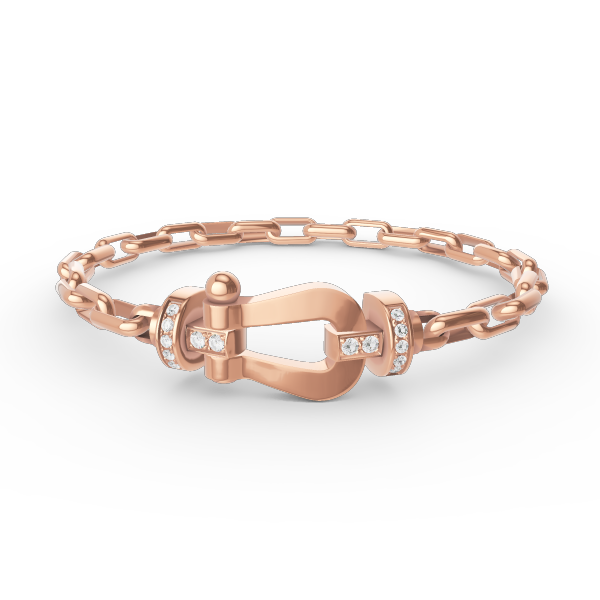 FORCE Large Horseshoe Clasp Metal Bracelet - Prosperity & Stability Anchor