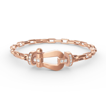 FORCE Large Horseshoe Clasp Metal Bracelet