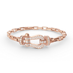 FORCE Large Horseshoe Clasp Metal Bracelet - Prosperity & Stability Anchor