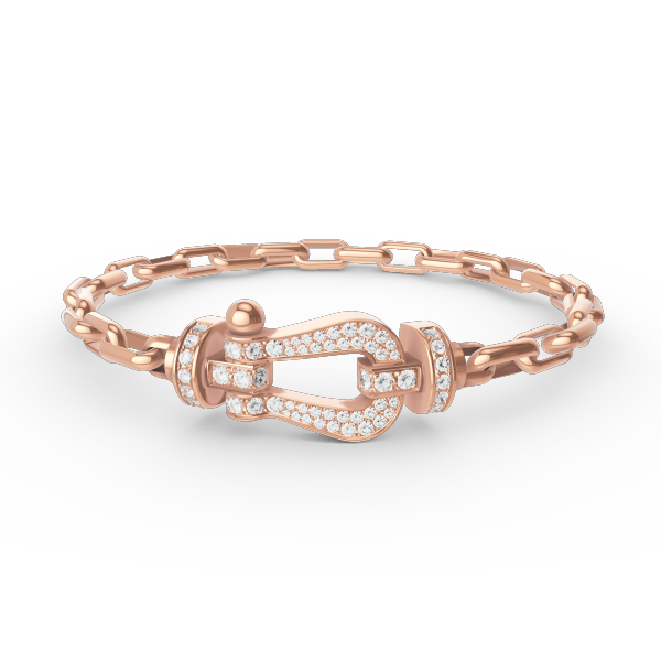 FORCE Large Horseshoe Clasp Metal Bracelet - Prosperity & Stability Anchor