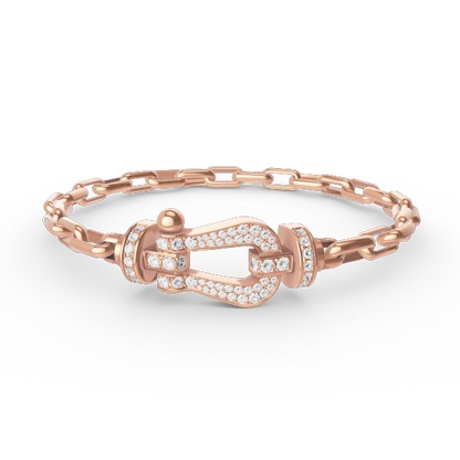 FORCE Large Horseshoe Clasp Metal Bracelet