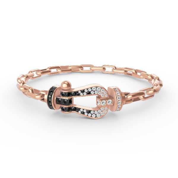 FORCE Large Horseshoe Clasp Metal Bracelet - Prosperity & Stability Anchor
