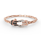 FORCE Large Horseshoe Clasp Metal Bracelet - Prosperity & Stability Anchor