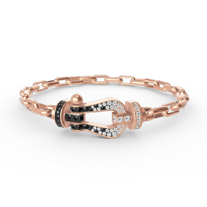 FORCE Large Horseshoe Clasp Metal Bracelet