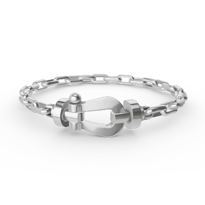 FORCE Large Horseshoe Clasp Metal Bracelet