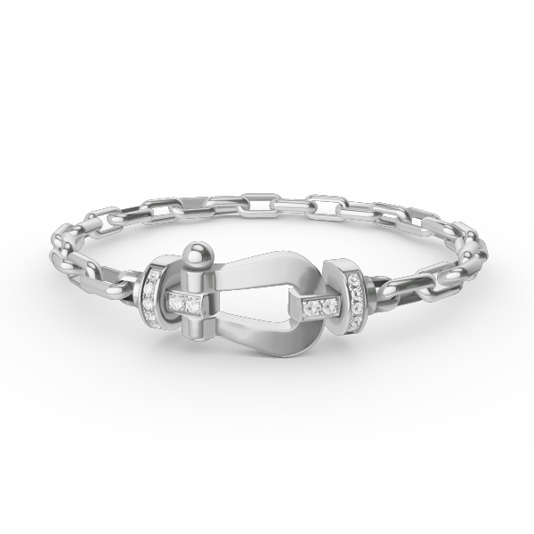 FORCE Large Horseshoe Clasp Metal Bracelet - Prosperity & Stability Anchor