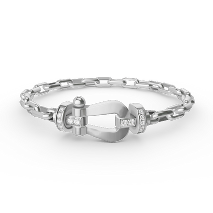 FORCE Large Horseshoe Clasp Metal Bracelet