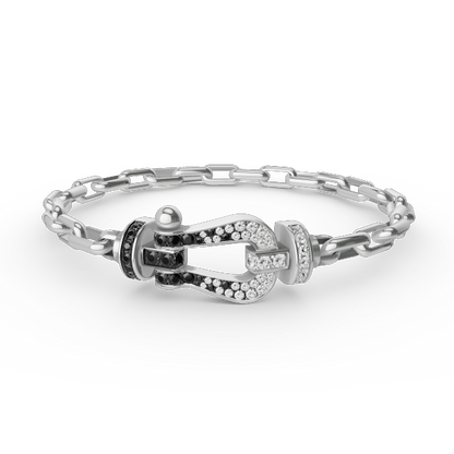 FORCE Large Horseshoe Clasp Metal Bracelet