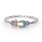 FORCE Large Horseshoe Clasp Metal Bracelet - Prosperity & Stability Anchor