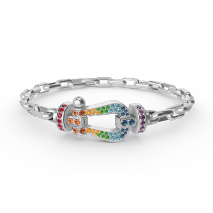 FORCE Large Horseshoe Clasp Metal Bracelet