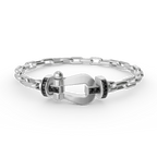 FORCE Large Horseshoe Clasp Metal Bracelet - Prosperity & Stability Anchor