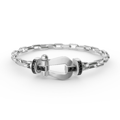 FORCE Large Horseshoe Clasp Metal Bracelet