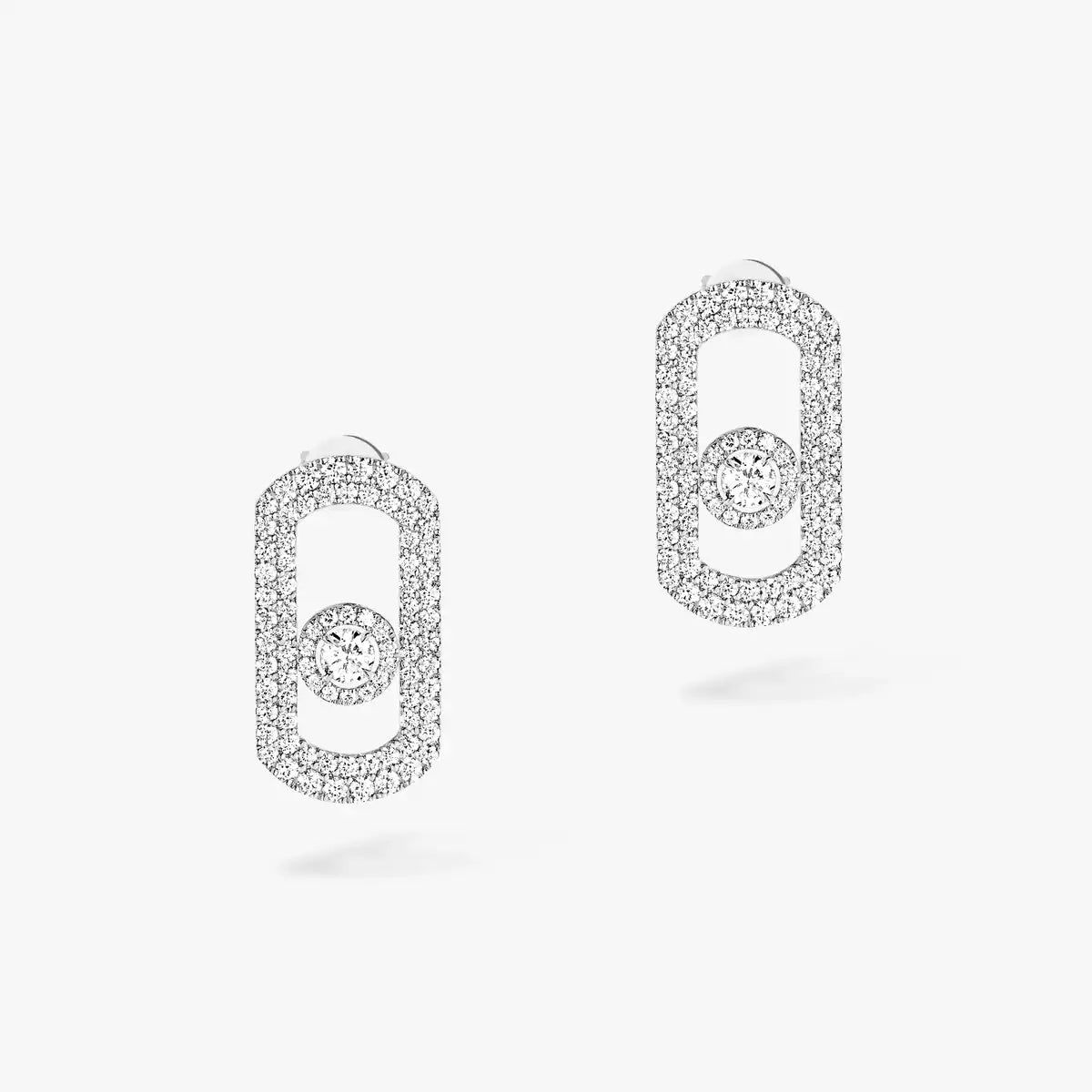 So Move Pavé Diamond Earrings - Full-Pavé Kinetic Radiance