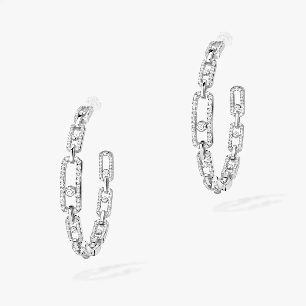 Move Link Kinetic Diamond Creolen – Ineinandergreifende moderne Eleganz