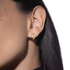 Move Classique Mini Diamond Hoop Earrings