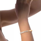 Move Noa Ciselé Half-Pavé Diamond Bangle Bracelet