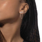 Move Uno All Diamond Stud Earrings