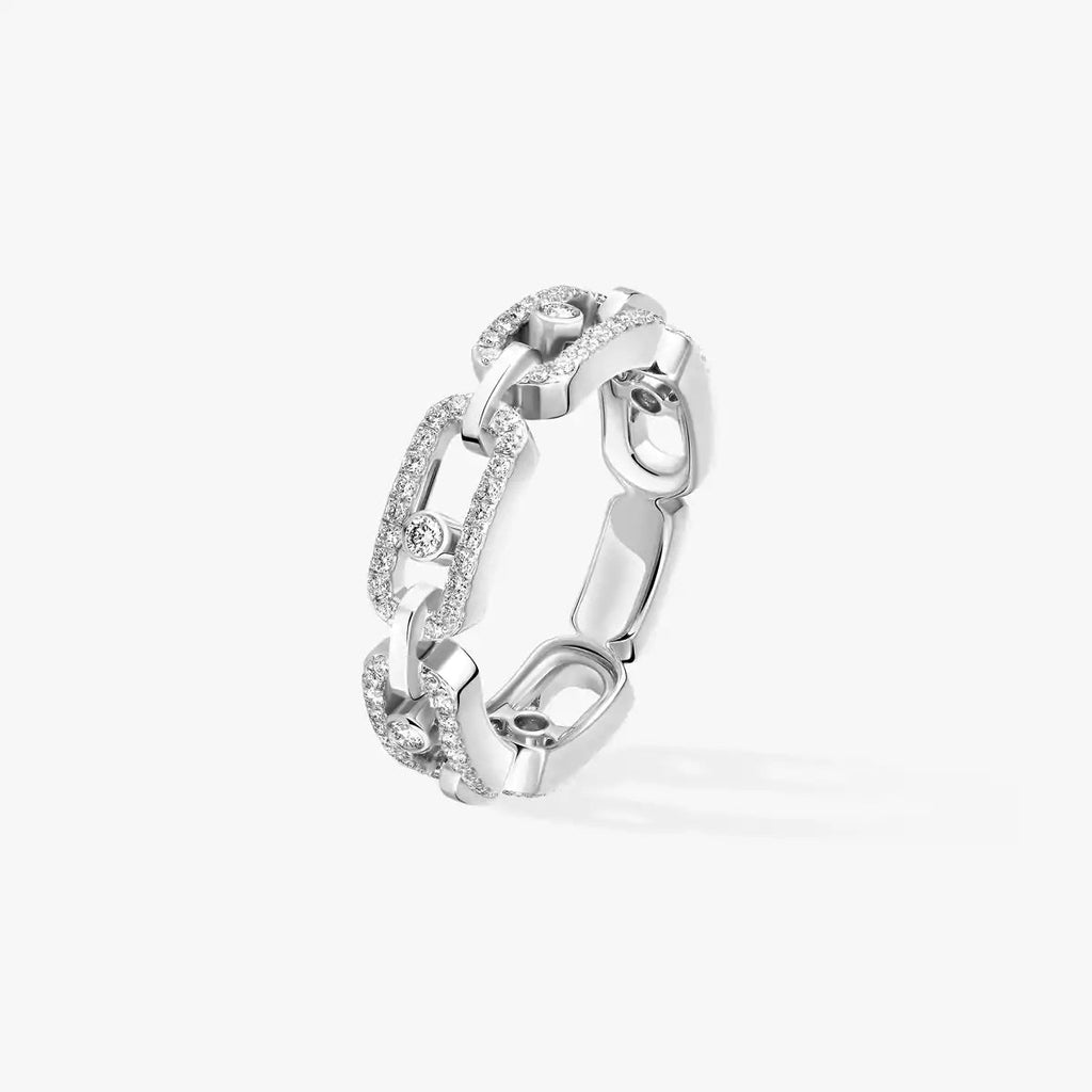 Move Link Pavé Diamond Ring