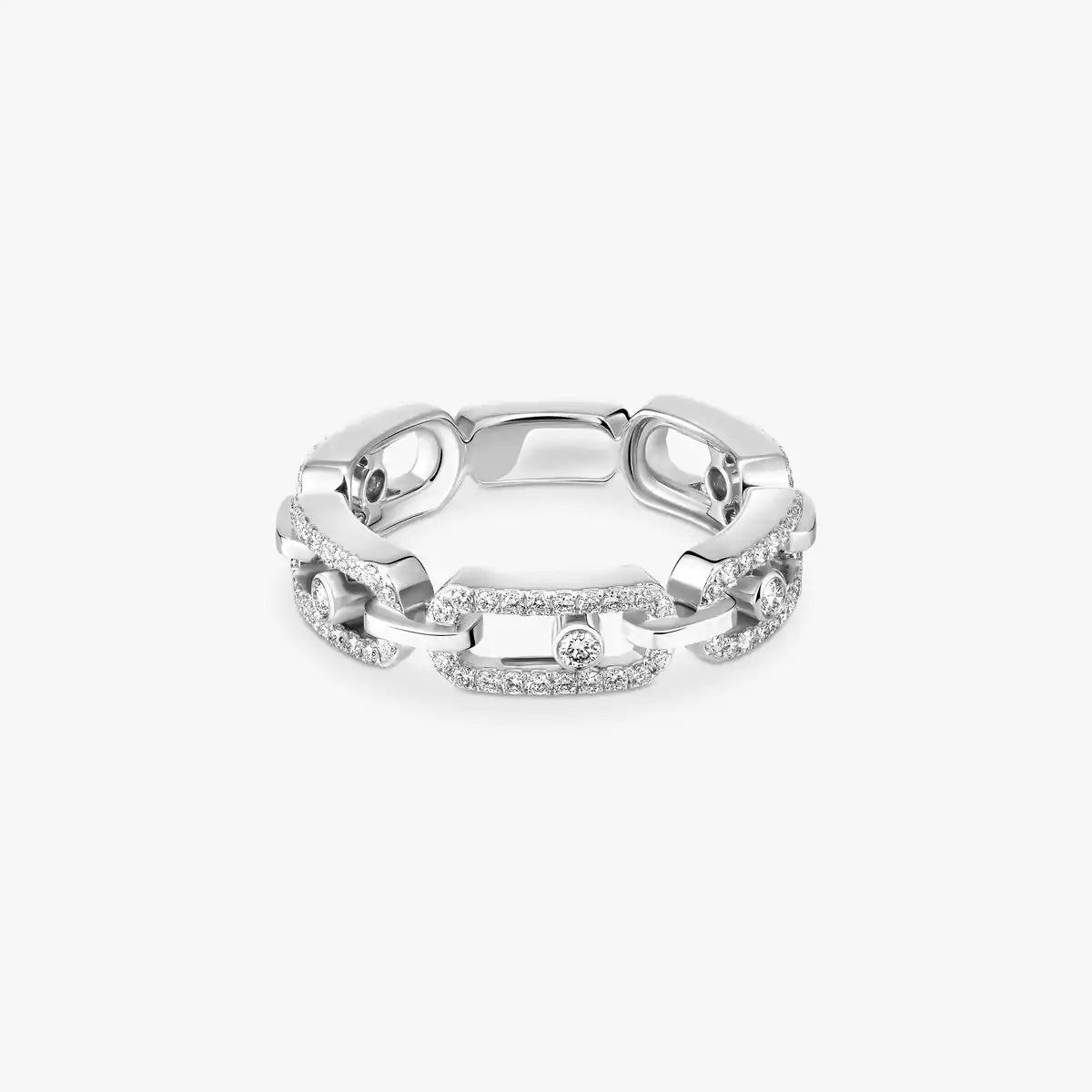 Move Link Pavé Diamond Ring