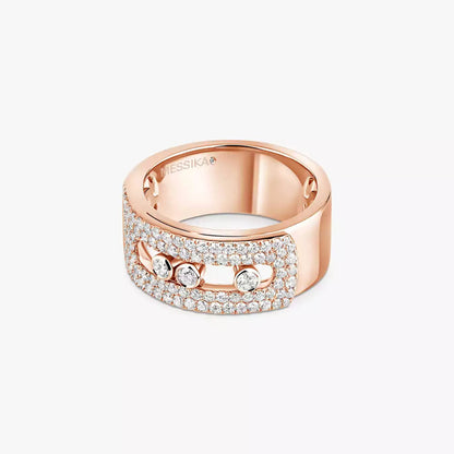 Ring Move Noa Pavé Diamanten Überkreuzt
