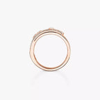 Move Noa Pavé Diamant Ring mit ineinandergreifenden Bändern – kinetische Eleganz, doppelbändig