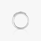 Move Noa Pavé Diamant Ring mit ineinandergreifenden Bändern – kinetische Eleganz, doppelbändig