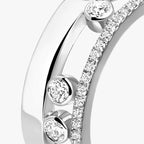Noa Pavé Diamond Interlocking Ring - ダブルバンド キネティックエレガンス