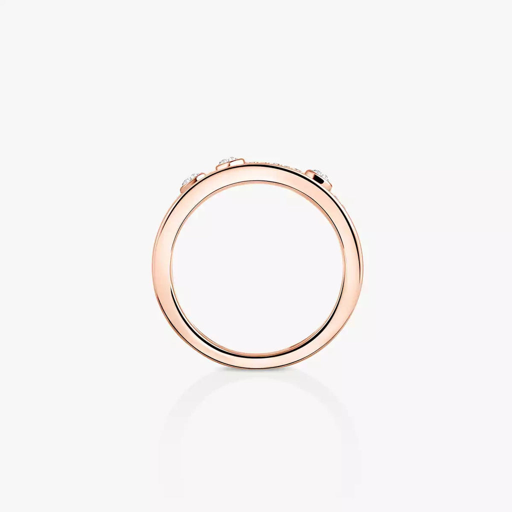 Noa Pavé Diamond Interlocking Ring - ダブルバンド キネティックエレガンス