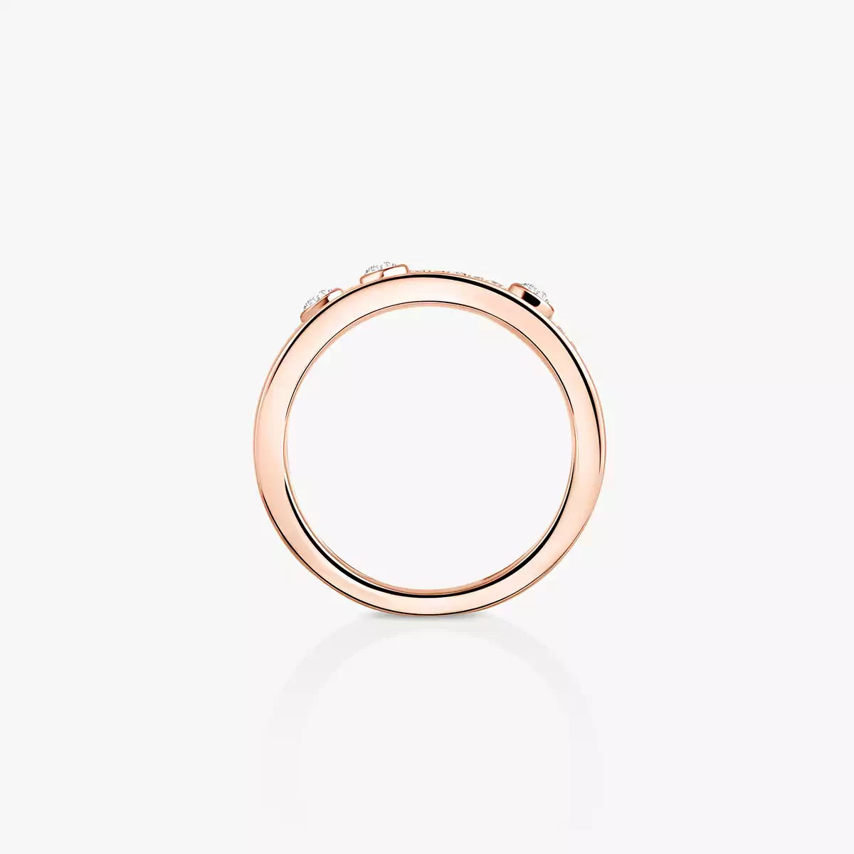 Noa Pavé Diamond Interlocking Ring - ダブルバンド キネティックエレガンス