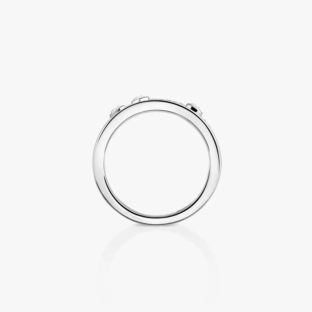 Noa Pavé Diamond Interlocking Ring - ダブルバンド キネティックエレガンス