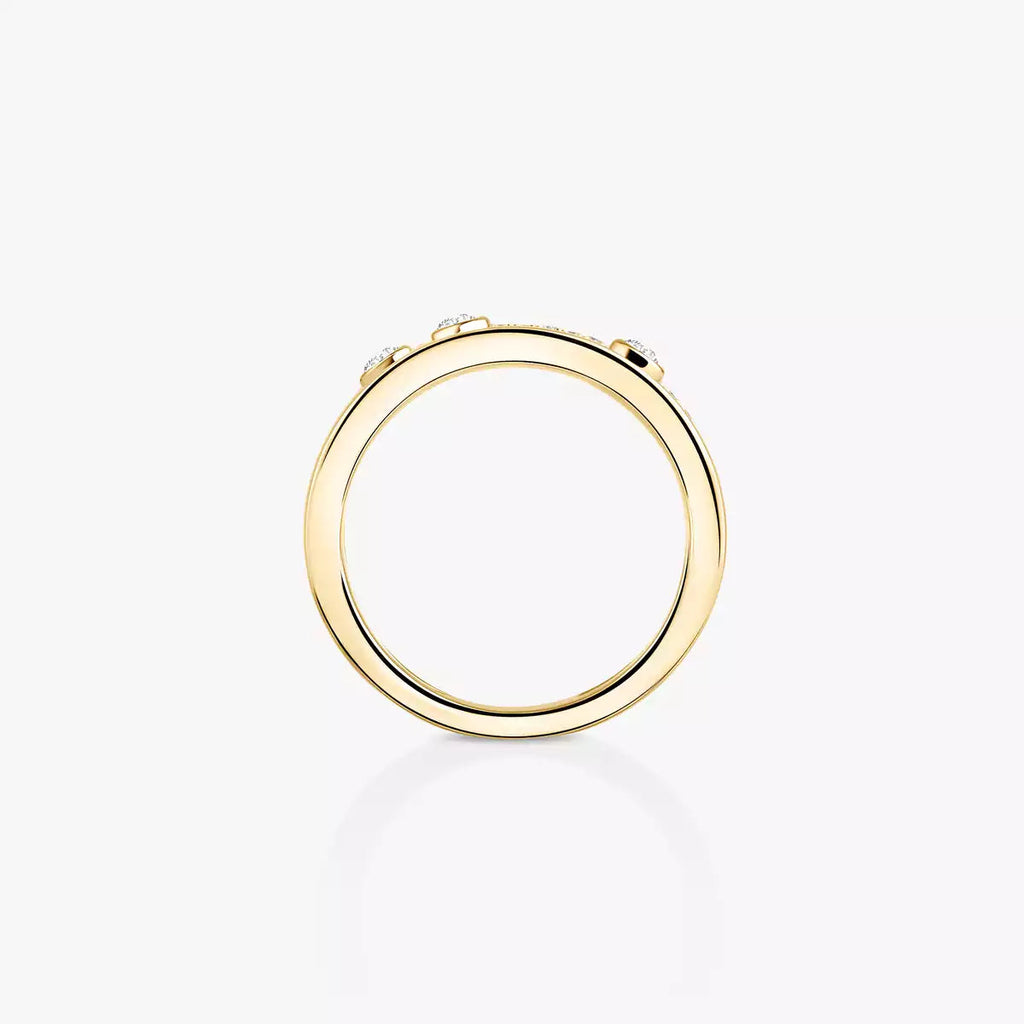 Noa Pavé Diamond Interlocking Ring - ダブルバンド キネティックエレガンス
