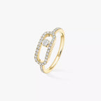 Move Uno Ring mit voller Diamant-Pavé-Fassung – Kinetischer Signature-Luxus – Unendliche Ausstrahlung