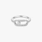 Move Uno Ring mit voller Diamant-Pavé-Fassung – Kinetischer Signature-Luxus – Unendliche Ausstrahlung