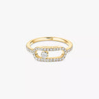 Move Uno Ring mit voller Diamant-Pavé-Fassung – Kinetischer Signature-Luxus – Unendliche Ausstrahlung