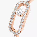 Move Uno Ring mit voller Diamant-Pavé-Fassung – Kinetischer Signature-Luxus – Unendliche Ausstrahlung